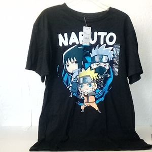 Apple junction naruto Shippuden black short sleeve t-shirt new